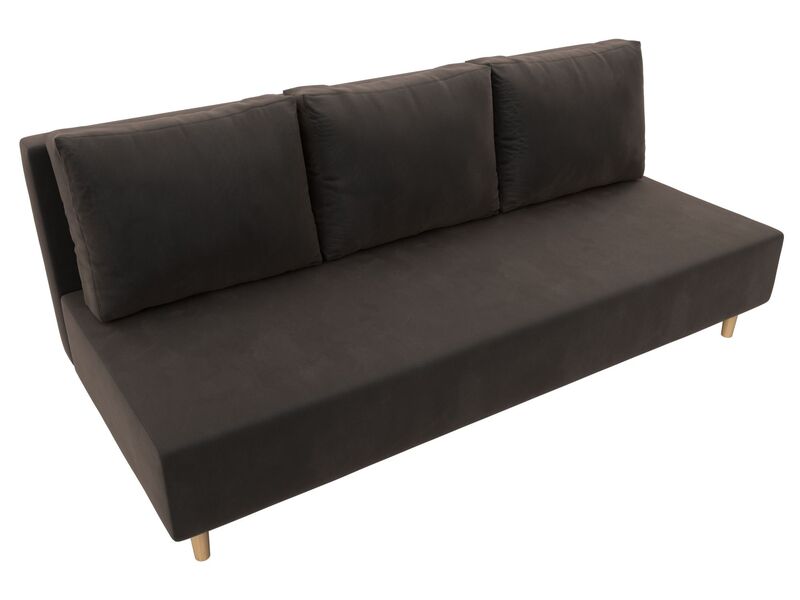 Диван прямой Лига-033, Велюр, SEVEN 727 коричневый