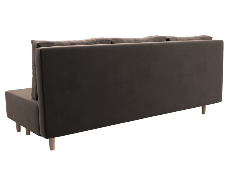 Диван прямой Лига-033, Велюр, SEVEN 727 коричневый