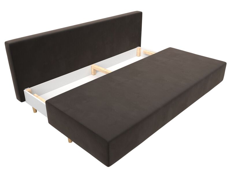 Диван прямой Лига-033, Велюр, SEVEN 727 коричневый