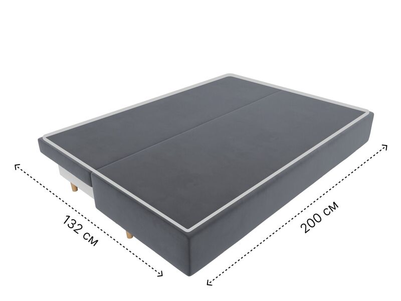 Диван прямой Лига-033, Велюр, SEVEN 17 серый