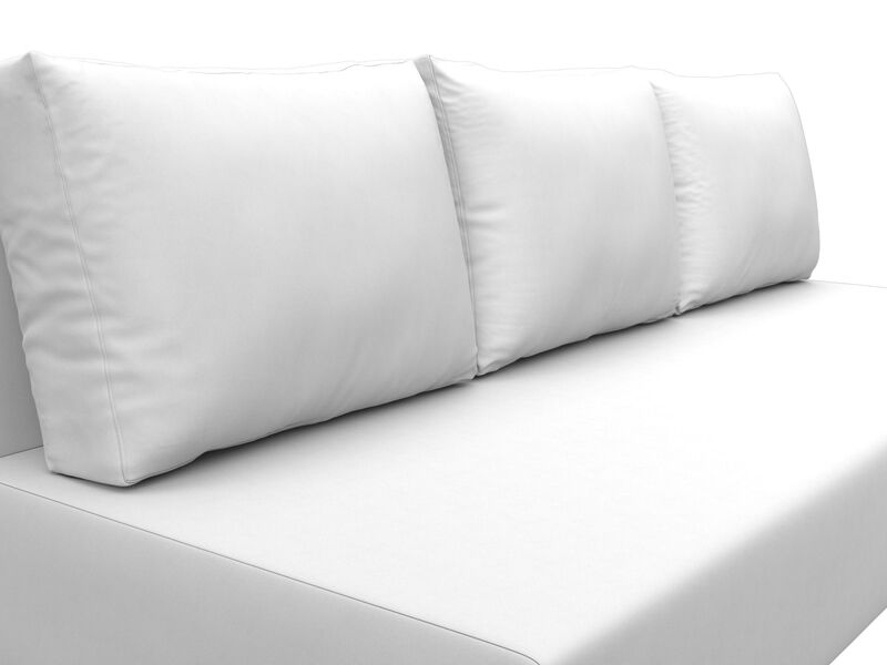 Диван прямой Лига-033, Экокожа, Белый