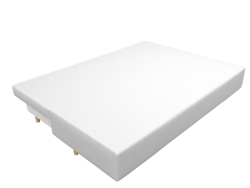 Диван прямой Лига-033, Экокожа, Белый