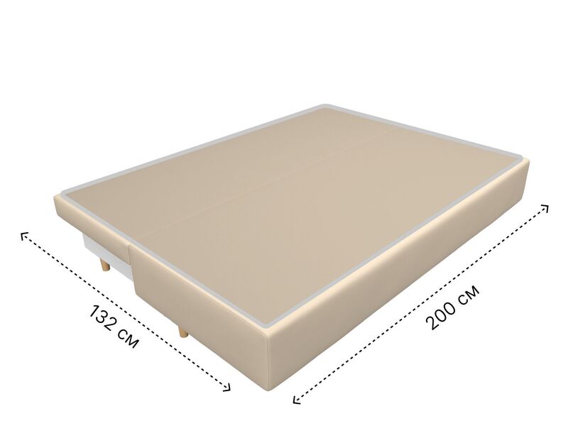 Диван прямой Лига-033, Экокожа, Бежевый