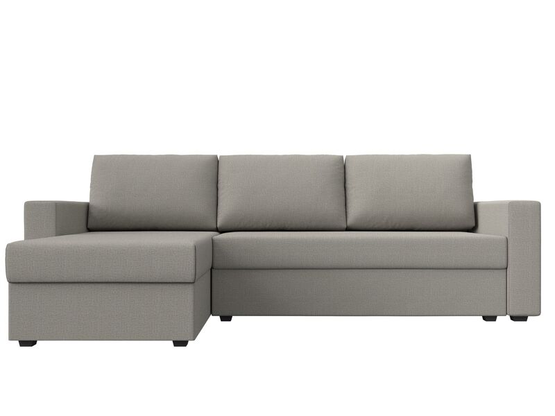 Диван угловой Траумберг Лайт левый угол, Рогожка, Амур 02 бежевый