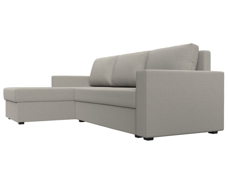 Диван угловой Траумберг Лайт левый угол, Рогожка, Амур 02 бежевый