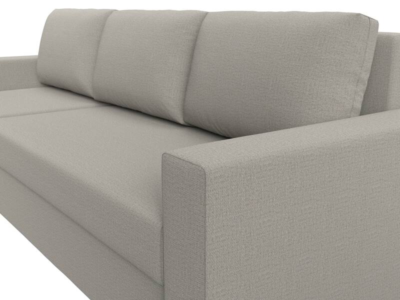 Диван угловой Траумберг Лайт левый угол, Рогожка, Амур 02 бежевый