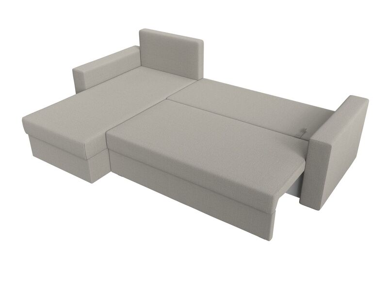 Диван угловой Траумберг Лайт левый угол, Рогожка, Амур 02 бежевый