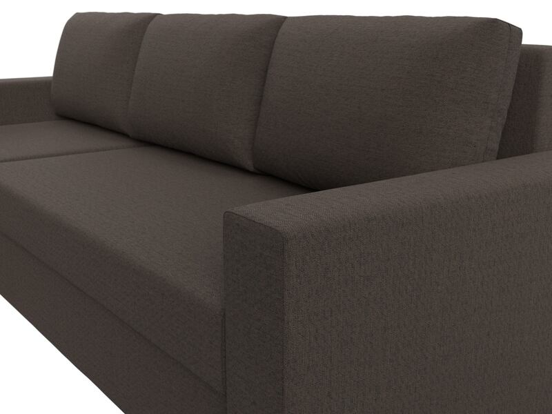 Диван угловой Траумберг Лайт левый угол, Рогожка, Амур 05 коричневый