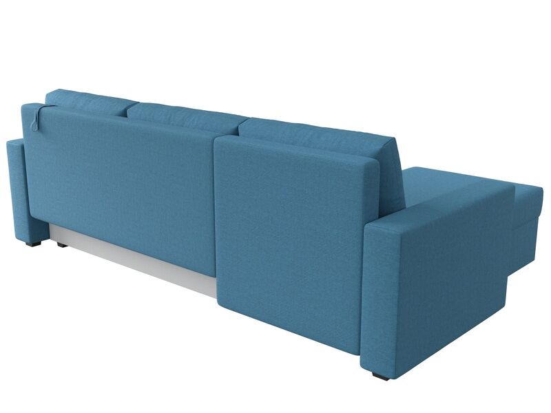 Диван угловой Траумберг Лайт левый угол, Рогожка, Амур 10 голубой
