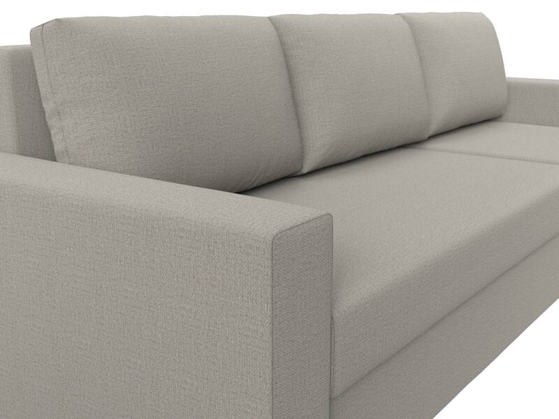 Диван угловой Траумберг Лайт правый угол, Рогожка, Амур 02 бежевый