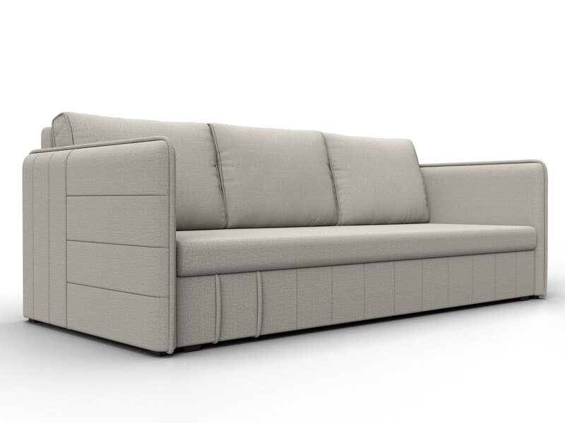 Диван прямой Слим, Рогожка, Амур 02 бежевый