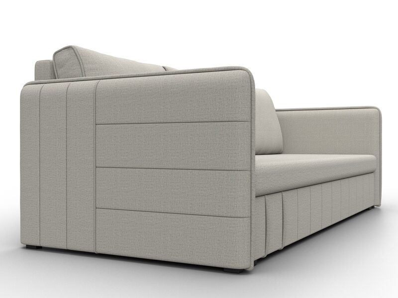 Диван прямой Слим, Рогожка, Амур 02 бежевый