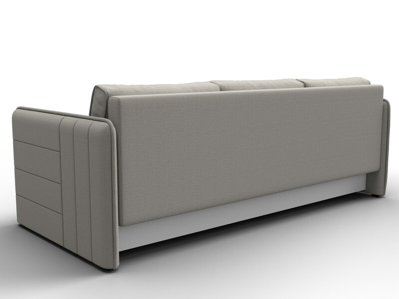 Диван прямой Слим, Рогожка, Амур 02 бежевый