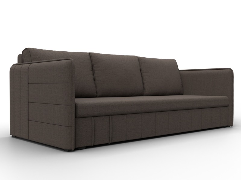 Диван прямой Слим, Рогожка, Амур 05 коричневый