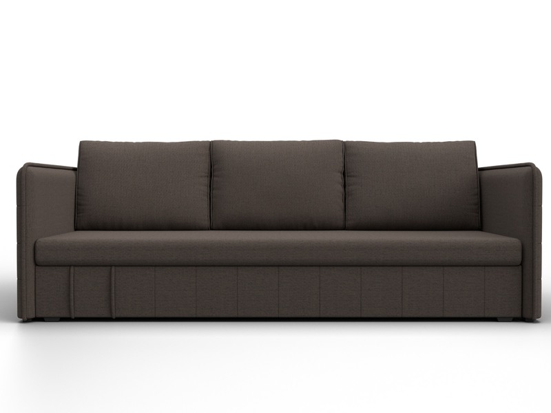 Диван прямой Слим, Рогожка, Амур 05 коричневый