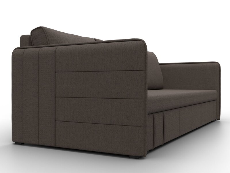 Диван прямой Слим, Рогожка, Амур 05 коричневый