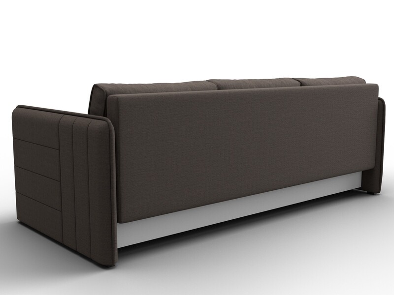 Диван прямой Слим, Рогожка, Амур 05 коричневый