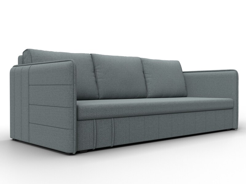 Диван прямой Слим, Рогожка, Амур 07 серый