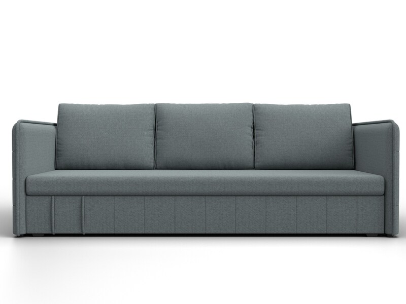 Диван прямой Слим, Рогожка, Амур 07 серый