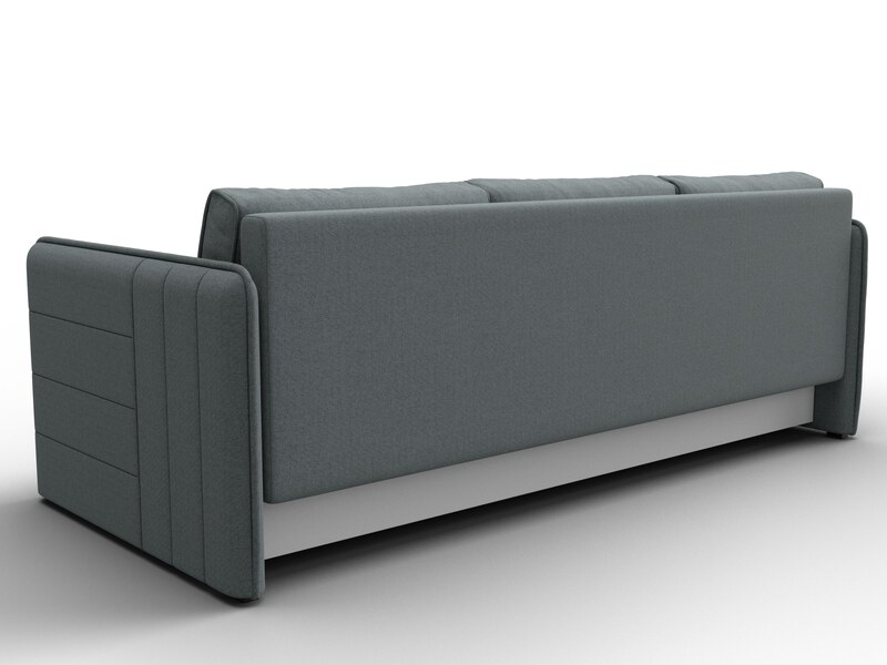 Диван прямой Слим, Рогожка, Амур 07 серый