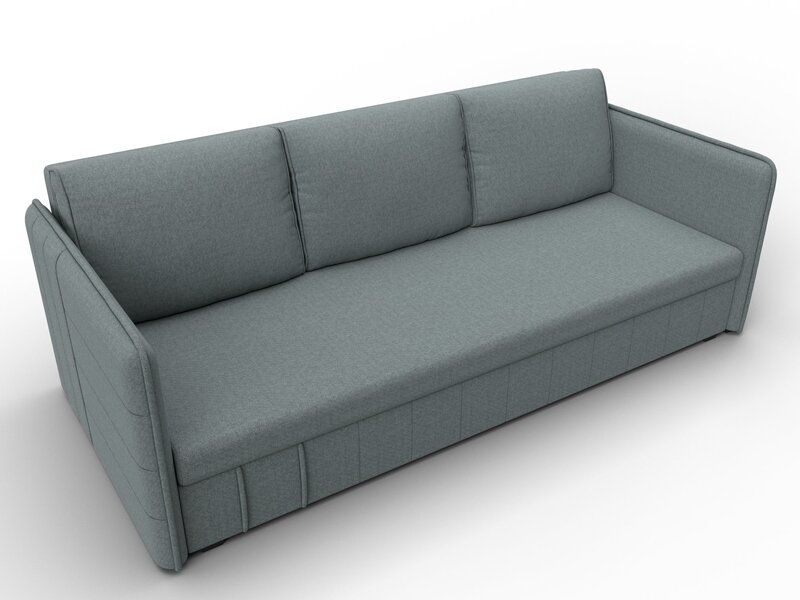 Диван прямой Слим, Рогожка, Амур 07 серый