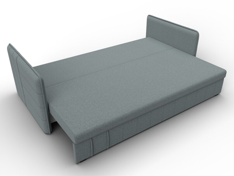 Диван прямой Слим, Рогожка, Амур 07 серый