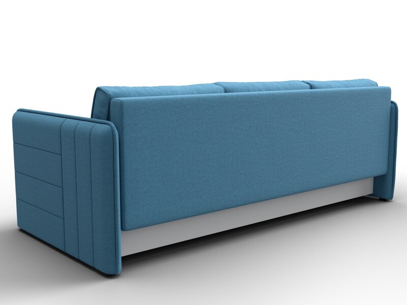 Диван прямой Слим, Рогожка, Амур 10 голубой