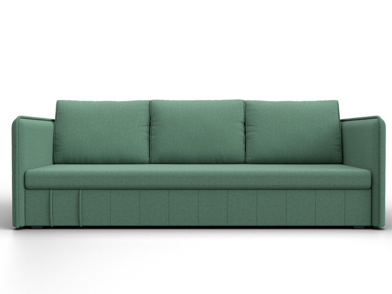 Диван прямой Слим, Рогожка, Амур 11 зеленый