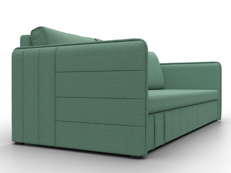 Диван прямой Слим, Рогожка, Амур 11 зеленый
