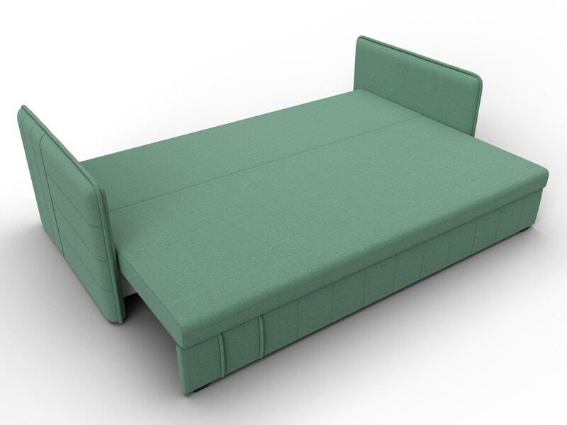 Диван прямой Слим, Рогожка, Амур 11 зеленый