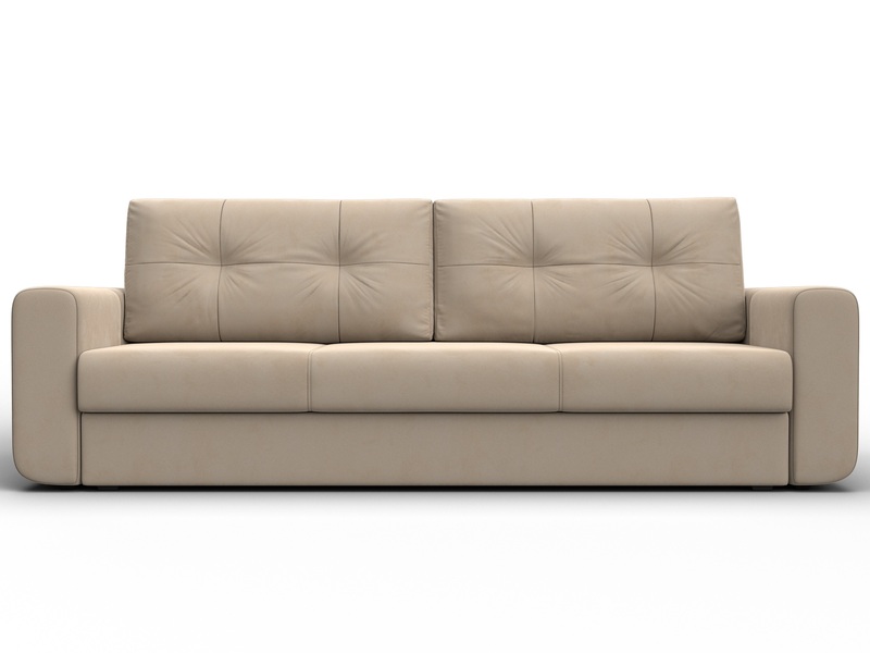 Диван прямой Лига-031, Велюр, SEVEN 729 бежевый