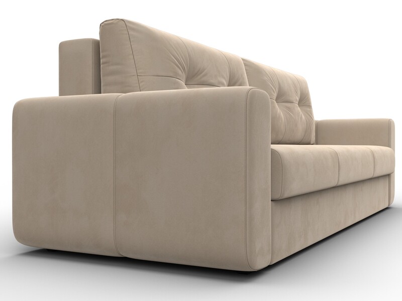 Диван прямой Лига-031, Велюр, SEVEN 729 бежевый