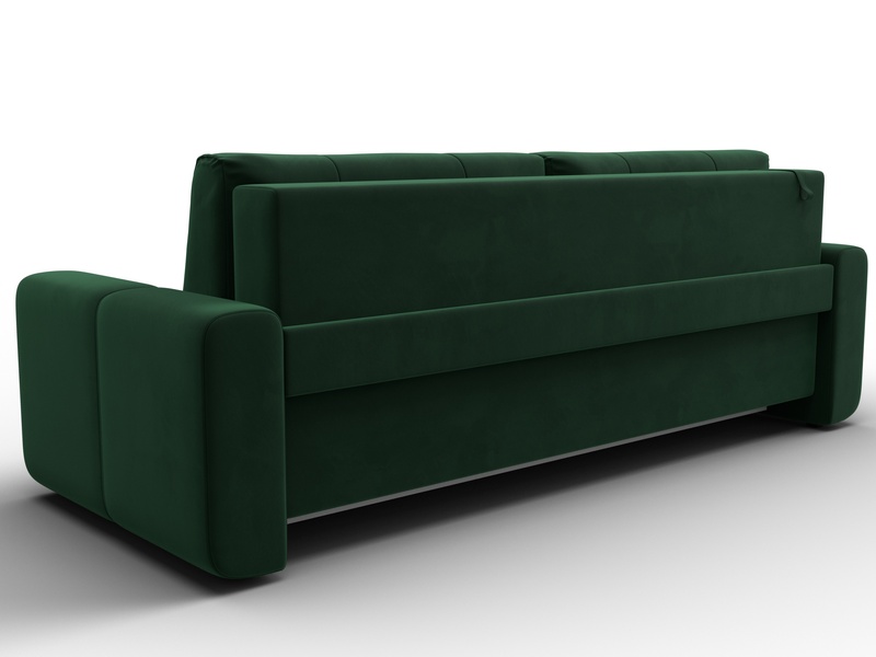 Диван прямой Лига-031, Велюр, SEVEN 626 зеленый
