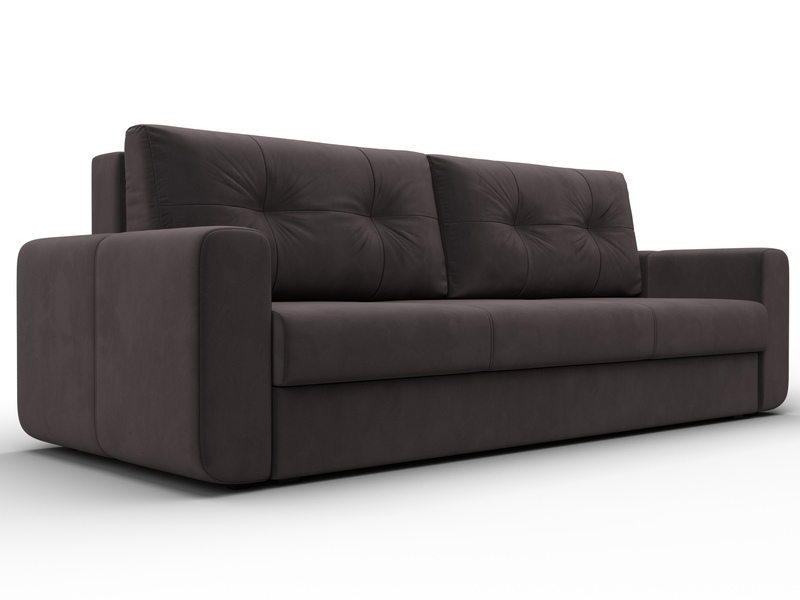 Диван прямой Лига-031, Велюр, SEVEN 727 коричневый