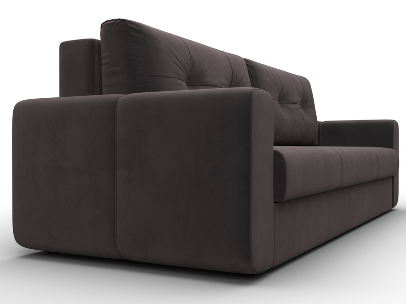 Диван прямой Лига-031, Велюр, SEVEN 727 коричневый