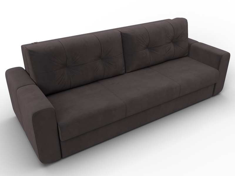 Диван прямой Лига-031, Велюр, SEVEN 727 коричневый