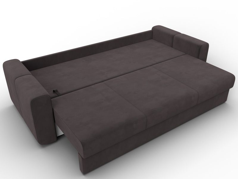 Диван прямой Лига-031, Велюр, SEVEN 727 коричневый