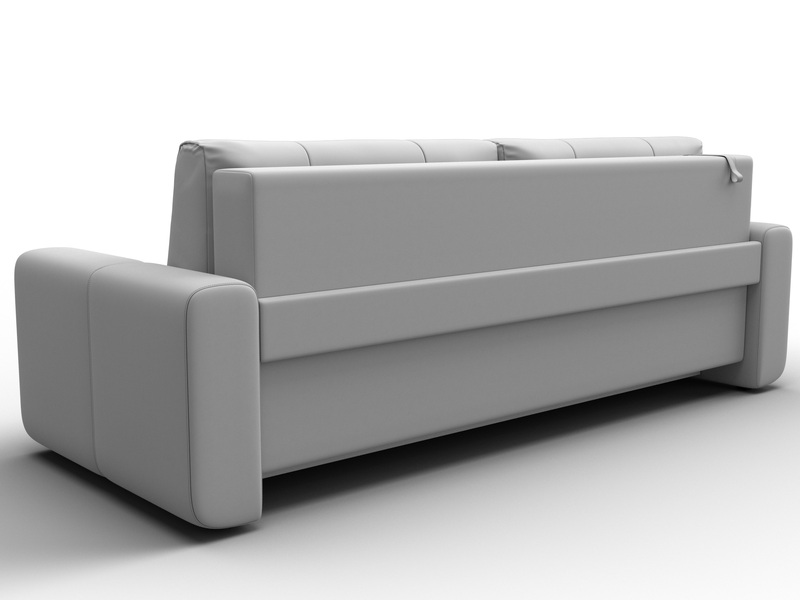 Диван прямой Лига-031, Экокожа, Белый