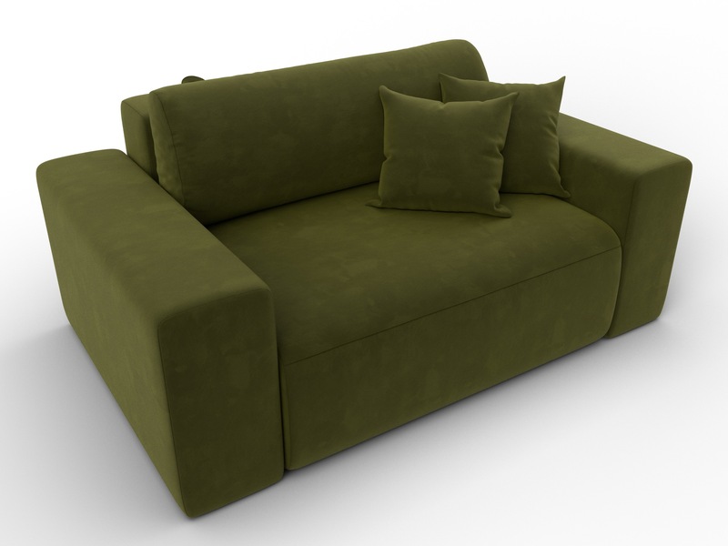 Кресло Лига-036 НПБ, Микровельвет, Зеленый