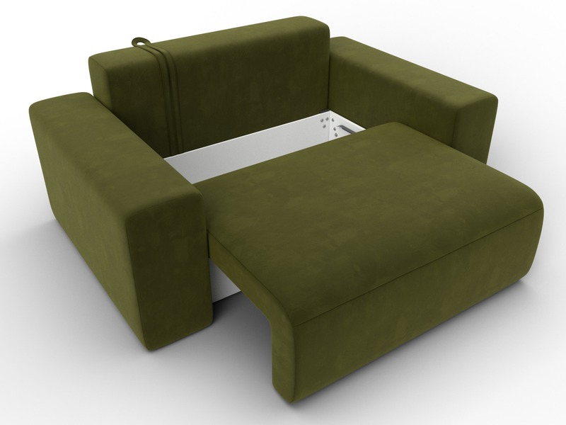 Кресло Лига-036 НПБ, Микровельвет, Зеленый