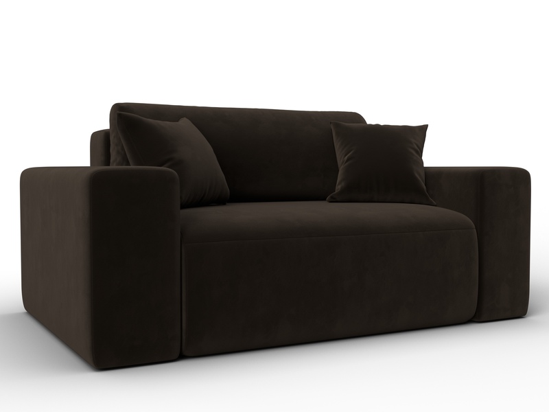 Кресло Лига-036 НПБ, Микровельвет, Коричневый