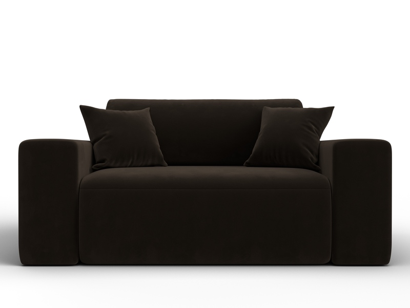 Кресло Лига-036 НПБ, Микровельвет, Коричневый