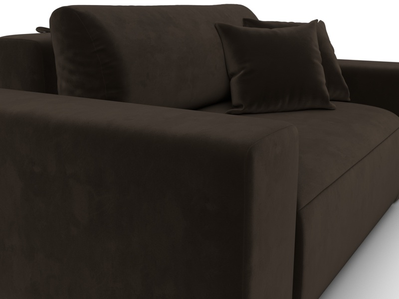 Кресло Лига-036 НПБ, Микровельвет, Коричневый