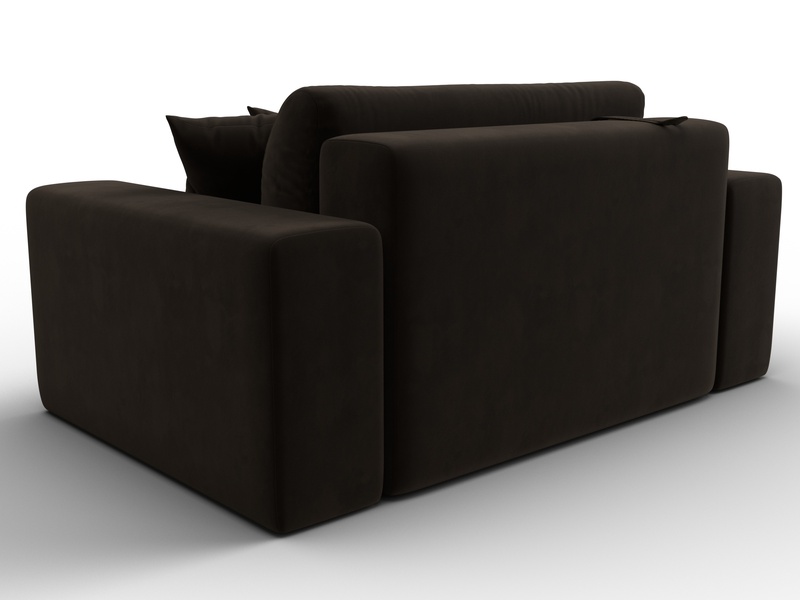 Кресло Лига-036 НПБ, Микровельвет, Коричневый