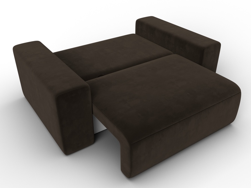 Кресло Лига-036 НПБ, Микровельвет, Коричневый