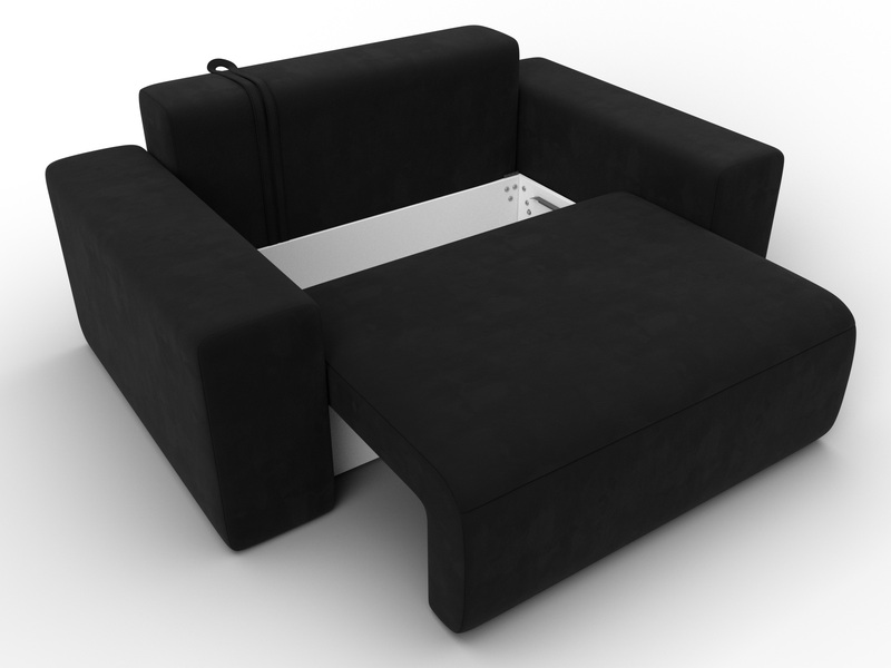 Кресло Лига-036 НПБ, Микровельвет, Черный