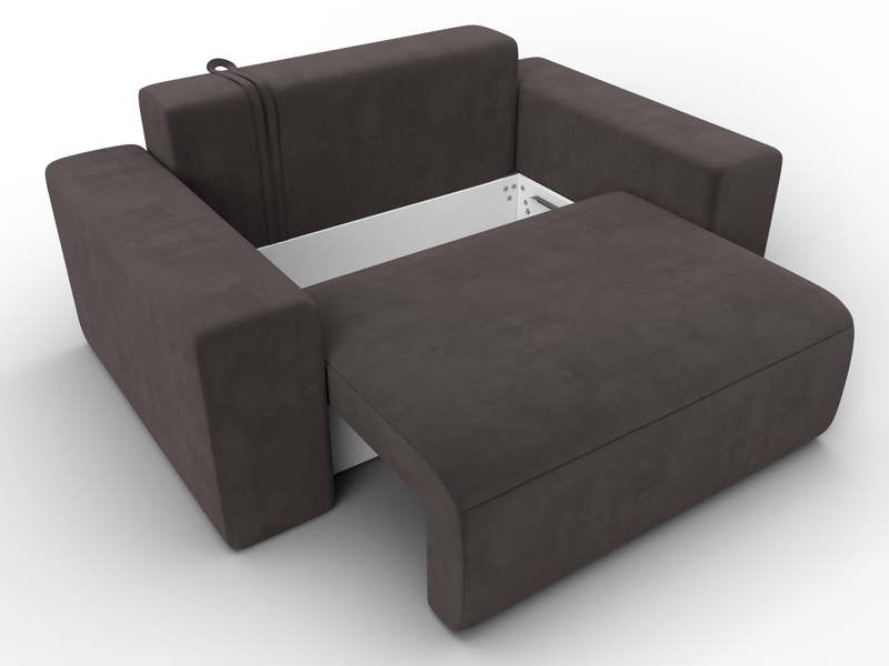 Кресло Лига-036 НПБ, Велюр, SEVEN 727 коричневый