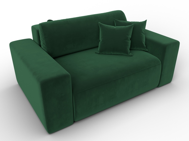 Кресло Лига-036 НПБ, Велюр, SEVEN 626 зеленый