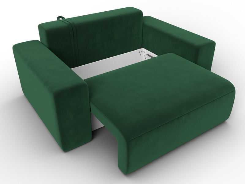 Кресло Лига-036 НПБ, Велюр, SEVEN 626 зеленый