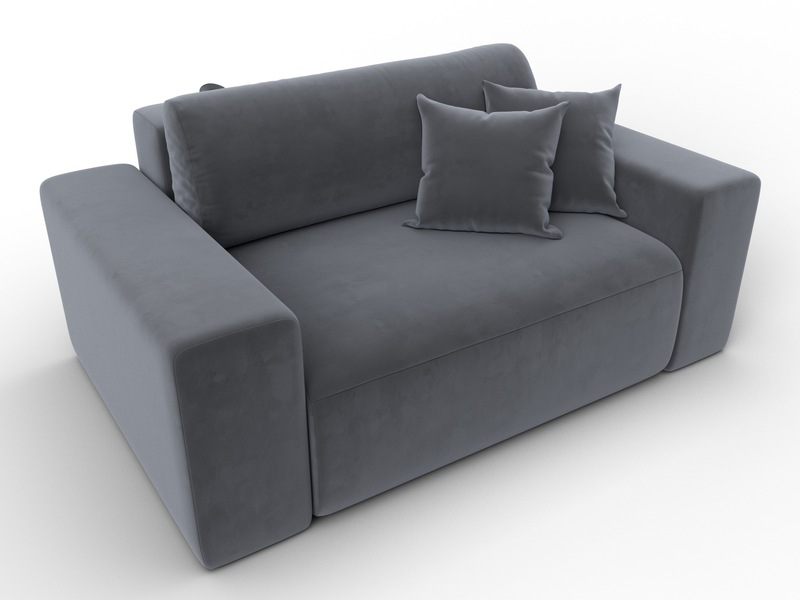 Кресло Лига-036 НПБ, Велюр, SEVEN 17 серый